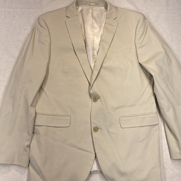 Saks Fifth Ave Mens Blazer Sport Coat Jacket Two Button Formal Suit Jacket 42R - Picture 1 of 10